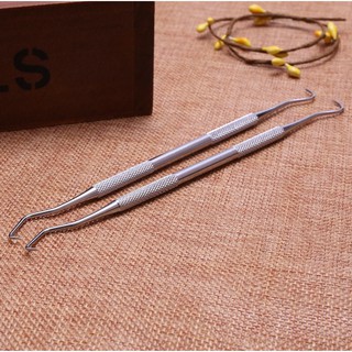 1pcs Dental Care Tool Probe Dental Material Stainless Steel Double Curved Probe