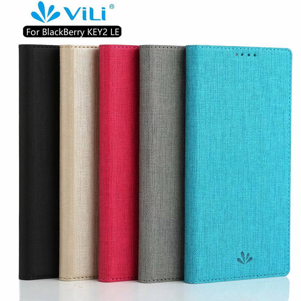 Vili Luxury PU หนัง Casing BlackBerry Key 2 LE Magnetic Flip Cover BlackBerry Key2 แฟชั ่ น Simple Case Card Holder