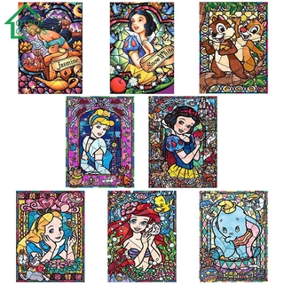 DISNEY Lotsofgoods ภาพวาดปักครอสติก 5 D รูปเจ้าหญิงดิสนีย์