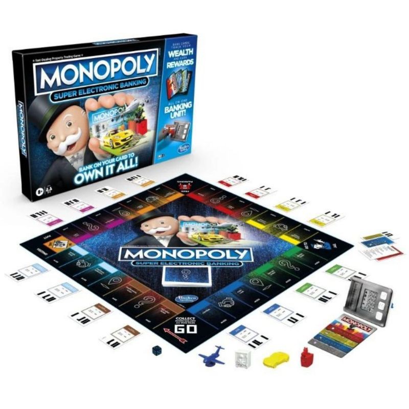 Hasbro Gaming Monopoly Super Electronic Ultimate Banking Board Game บอร์ดเกม เกมเศรษฐี แบบรูดบัตร ขอ