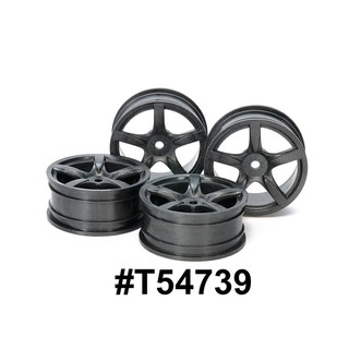 TAMIYA 54739 MEDIUM-NARROW 5-SPOKE WHEELS (24mm WIDTH, OFFSET 0) (HARD) 4PCS.