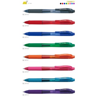 ปากกา Pentel EnerGel BL107 หมึกสีตามด้าม ขนาด0.7มม. มีให้เลือก 8สี