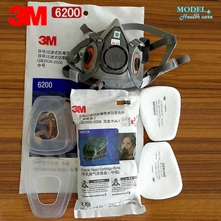 ❗ฟรีแว่นตา 3M 6200 ตลับกรอง 6001 หน้ากากป้องกันสารเคมี หน้ากากป้องกันฝุ่น PM 2.5 พ่นยา พ่นสี ✅(ของแท้ 100%)