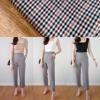 checked kyoto pants เพียง 650 บาท เนื้อผ้าสตอคญี่ปุ่น ผ้ายืดหยุ่น ใส่สบายมากเว่อร์ เนื้อผ้าคือดี 10/10 ทรงสวย