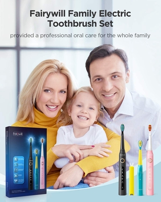 Fairywill Electric Sonic Toothbrush Fw 507 01 Family Kit With 3 Powerful Rechargeable Whitening Toothbrush And 10 Br ราคาท ด ท ส ด