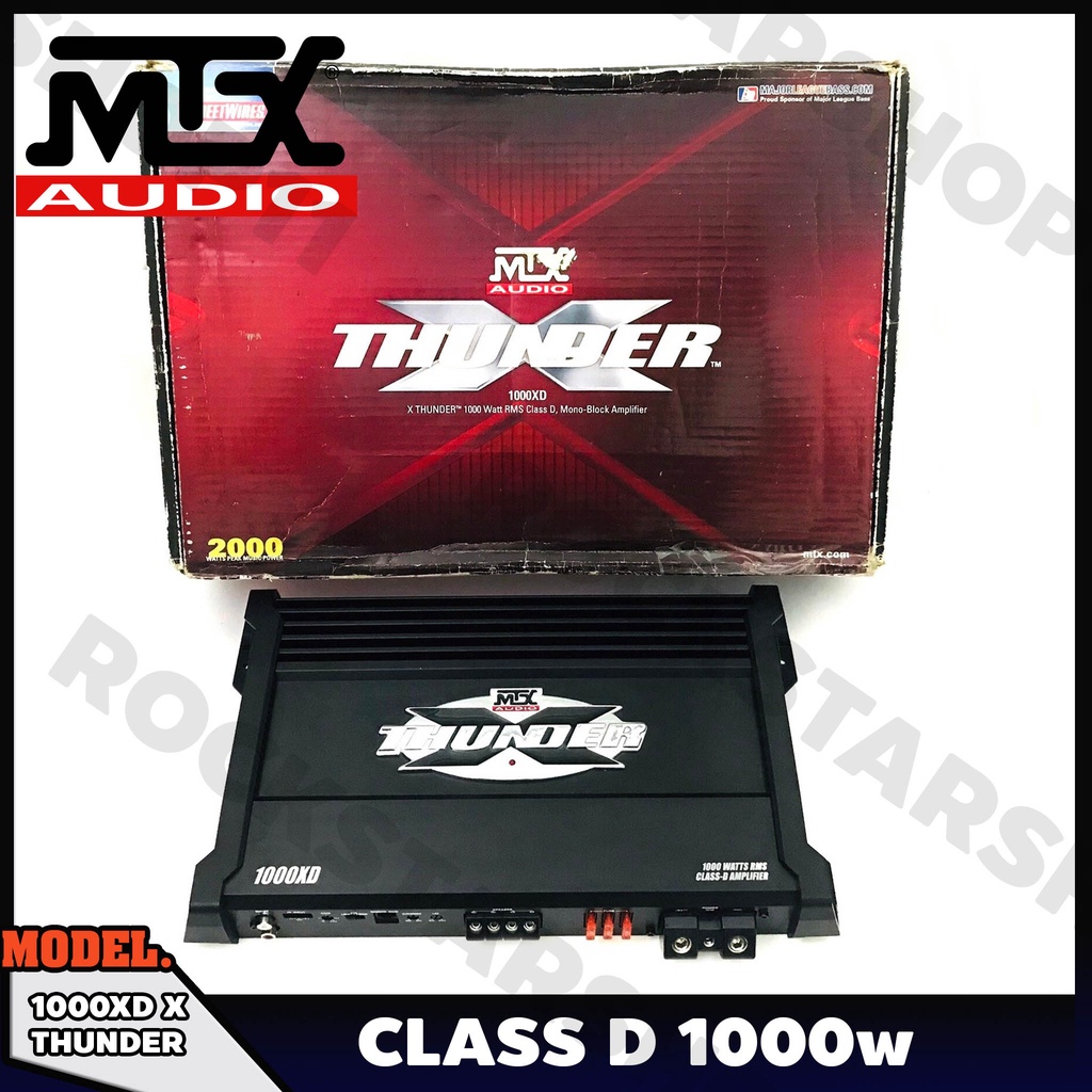 เพาเวอร์แอมป์ติดรถยนต์แรงๆดีๆ แอมป์ระดับเทพ MTX รุ่น 1000XD X THUNDER CLASS D 1000w. เพาเวอร์แอมป์ เ
