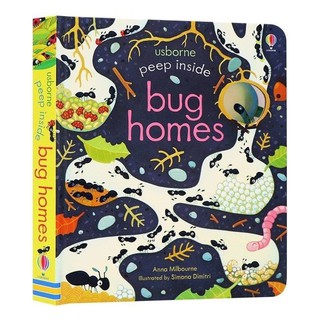 หนังสือบอร์ดบุ้คสำหรับเด็ก Usborne Peep Inside Bug Homes