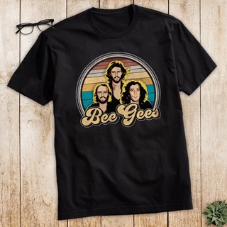 tshirtเสื้อยืดคอกลมฤดูร้อนเสื้อเชิ้ต ลาย Bee Gees Music Band สีดํา ทุกขนาด สําหรับทุกเพศ 2E157Sto4XL