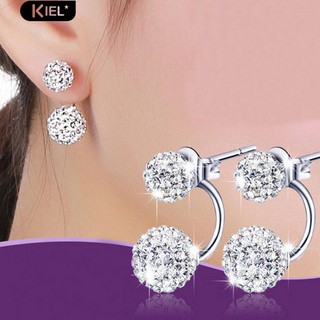 Kiel เครื่องประดับแฟชั่นสตรี Lady Elegant Rhinestone Balls Ear Ear ต่างหูของขวัญ