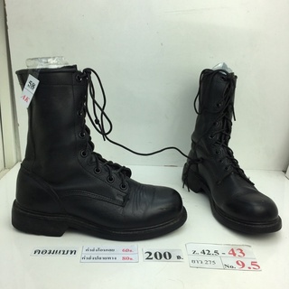 รองเท้าคอมแบท Combat shoes หนังสีดำ สภาพดี ทรงสวย มือสอง คัดเกรด ของนอก เกาหลี