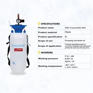 【ส่งไว】 MRCARTOOL LUTIFIX 5L/8L นิวเมติกเกียร์ปั๊มน้ำมันปั๊มน้ำมันความเร็วสูงหัวฉีดบรรจุเครื่องรถเกียร์อัตโนมัติเกียร์ ATF เปลี่ยนถ่ายปั๊มดูดน้ำมัน