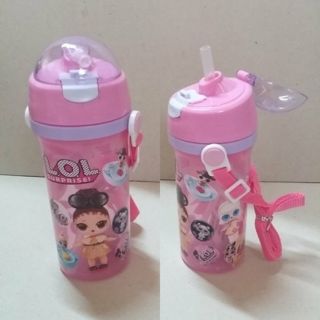 กระติกน้ำ BPA Free ลาย L.O.L Surprise มีหลอดในตัว ถอดสายได้ ขนาดสูง 7.5 นิ้ว