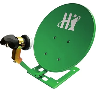 HISATTEL จานดาวเทียม 35 cm. หน้าจานดาวเทียม แบบตั้งพื้น LNB KU Universal +สาย RG6 10เมตร