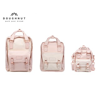 DOUGHNUT BAG : GROUP MACAROON NATURE PALE SERIES : SOFT SUNRISE x HAZY : ไนล่อนสีสดใส หนังแท้ กันน้ำได้ Tiny Mini Classic กระเป๋าโดนัท กระเป๋าเป้ กระเป๋าสะพายหลัง กระเป๋า กระเป๋าเดินทาง (รหัสสินค้า 06575 05561 05554)