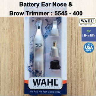 ทริมเมอร์ Battery Ear Nose &amp; Brow 3-in-1 Personal Trimmer รุ่น 5545-400 - WAHL เครื่องตัดแต่งขนในหู จมูก กันคิ้ว