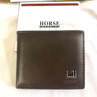 กระเป๋าสตางค์หนังแท้100% สวยทนทาน ทันสมัย ยี่ห้อHorse Imperial (สีตาลเข้มIM023)