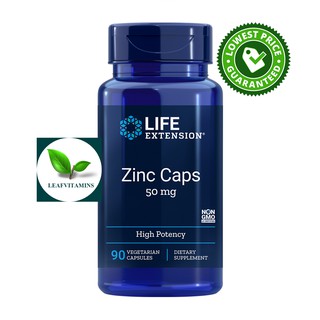 Life Extension Zinc (as OptiZinc® zinc monomethionine, zinc citrate) 50 mg / 90 Vegetarian Capsules