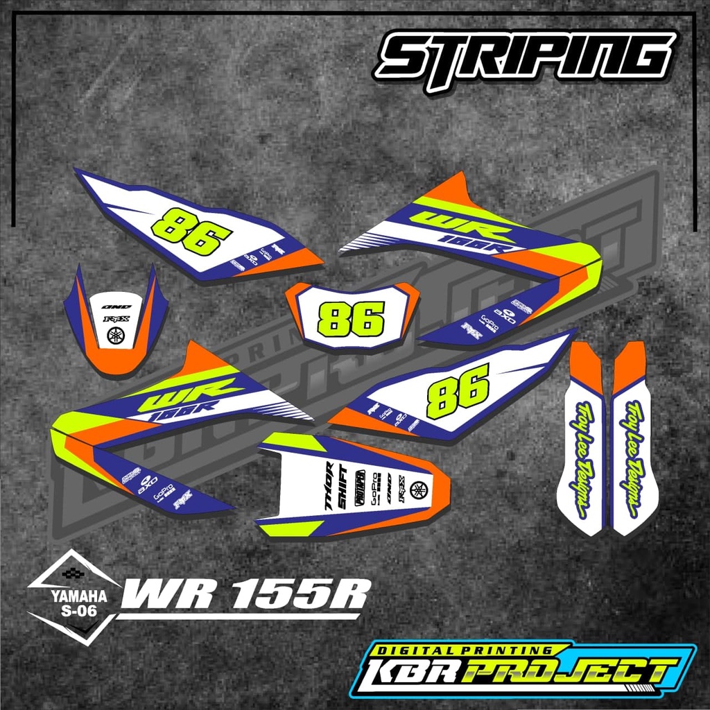 สติ๊กเกอร์ WR 155R WR 155R แถบ YAMAHA สติ๊กเกอร์รถมอเตอร์ไซด์ variation Racing S-06