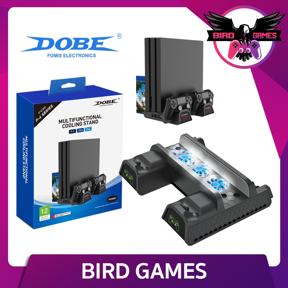 !!ขาตั้งมีไฟตอนชาร์จจอย!! Stand Ps4 Slim,Pro แท่นวาง+ชาร์จจอย Ps.4 DOBE ของแท้ [Stand for Ps.4] [ขาต