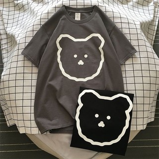 Cartoon printing Korean summer new casual round neck t-shirtsเสื้อยืด