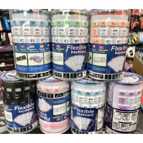 FLEXIBLE Keyboard USB คีย์บอร์ด แบบยาง กันน้ำ ม้วนเก็บได้ มีแป้นพิมพ์ภาษาไทย+อังกฤษ+ตัวเลข สินค้าของแท้100%