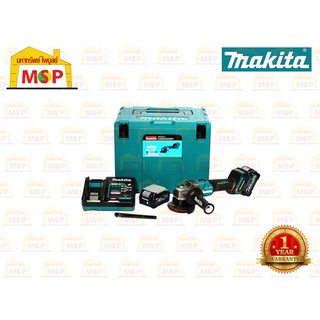 Makita เจียร์ไร้สาย 4" 40V GA011GM201 สวิทช์บีบ แบต4.0Ahx2ก้อน+แท่นชาร์จ BL #NT