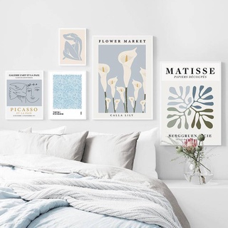 Matisse William Morris Picasso ภาพจิตรกรรมบนผ้าใบ สําหรับตกแต่งผนังห้อง