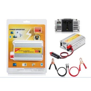 cherry ตัวแปลงไฟรถเป็นไฟบ้าน POWER Inverter 300w. DC TO AC 300W DC 12V to AC 220V with Connection Kit