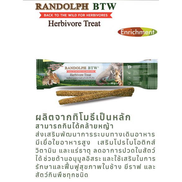 Randolph Herbivore Treat ขนมสำหรับสัตว์กินพืชทุกชนิด รูปที่ 5