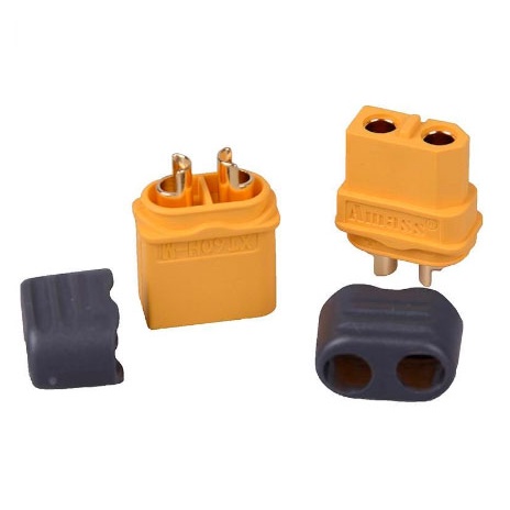 Amass ปลั๊ก Connectors XT60 XT90 Connectors Amass ชุบทอง 1 คู่ ผู้-เมีย มีฝาปิด