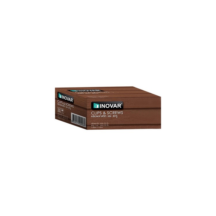 อุปกรณ์ไม้พื้น INOVAR FLOOR คลิป+สกรู (25P) | INOVAR FLOOR | CLIP INOVAR ไม้พื้น ไม้ตกแต่ง วัสดุก่อส