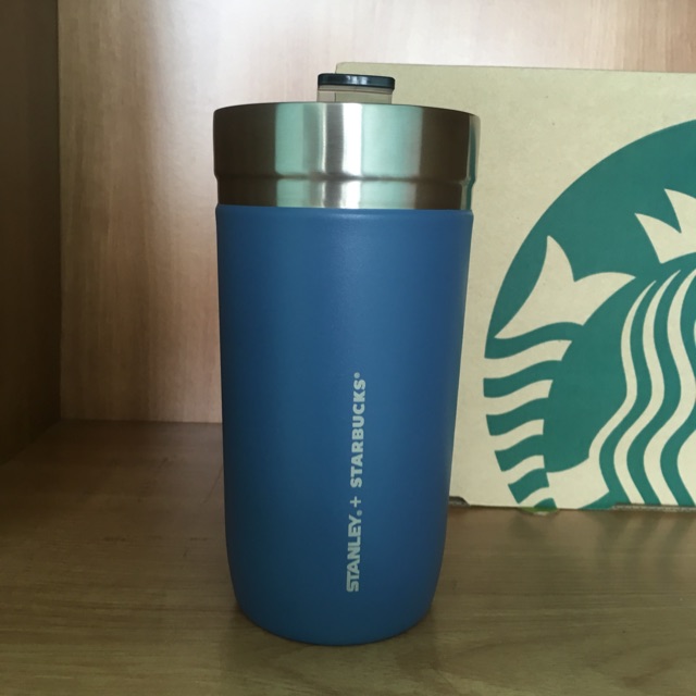 Starbucks Stanley ไต้หวัน แก้วน้ำ Stainless สีฟ้าขนาด 16 oz.