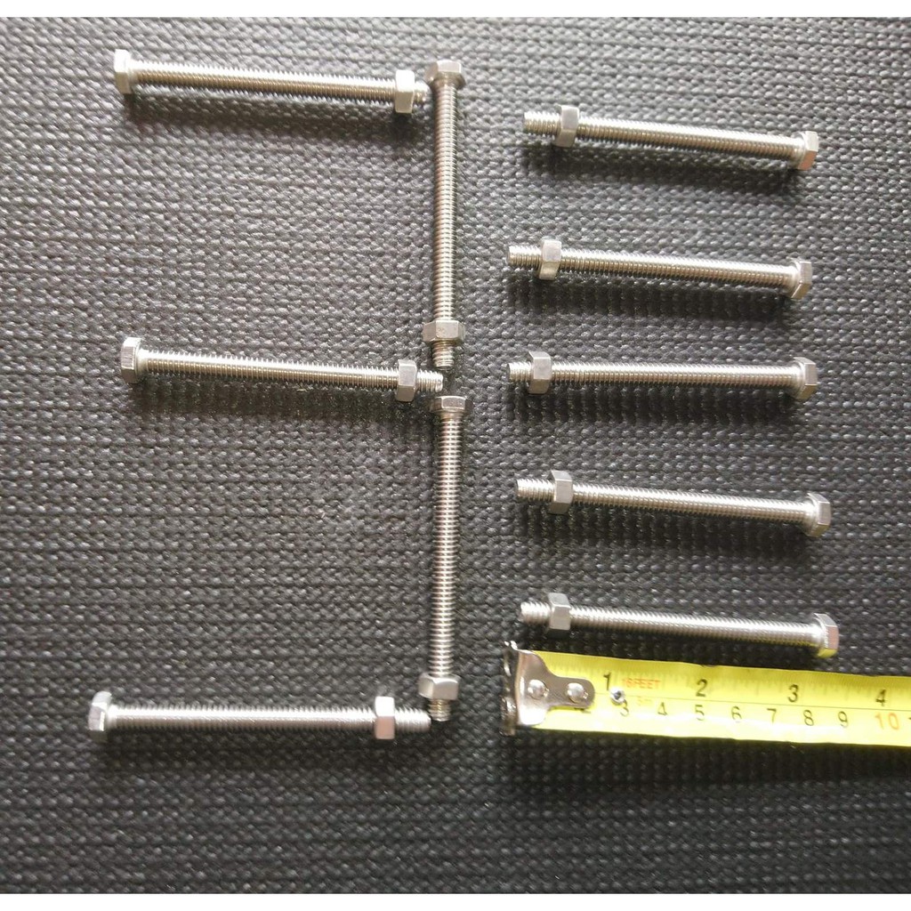 สกรู สเตนเลส ขนาด 2 หุน ยาว 3 นิ้ว สแตนเลส เกรด 304
