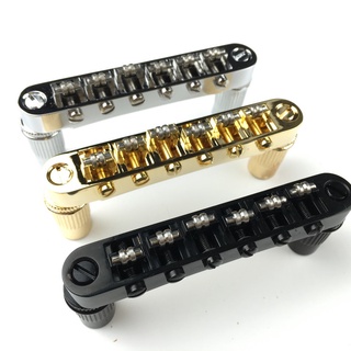 Kaynes อานสะพานสายกีตาร์โครเมี่ยม Tune-O-Matic พร้อมลูกกลิ้งอาน สําหรับ Epiphone Les Paul LP SG Style 6 สาย สีเงิน สีดํา สีทอง