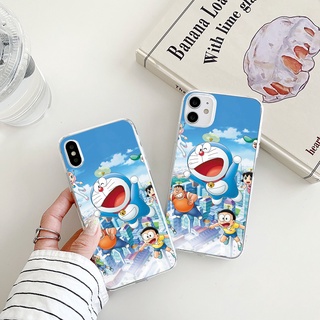 cartoon Doraemon เคสไอโฟน 14 promax cover iPhone 7 8 Plus Se2020 8พลัส เคส X Xr Xs Max เคสโทรศัพท์ 13 12 pro max case