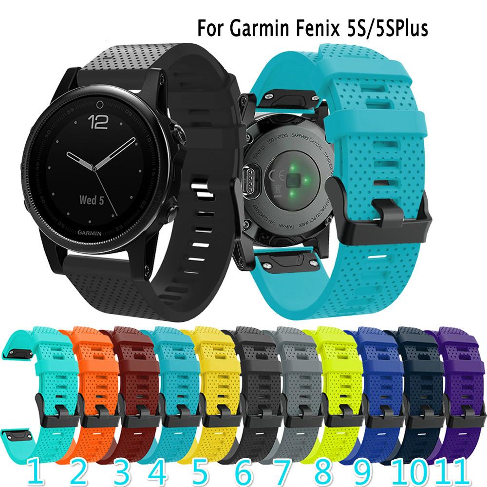 สายนาฬิกาข้อมือซิลิโคน 20 มม. สำหรับ Garmin Fenix 5S / 5s plus/6s /6s Pro