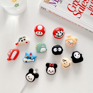 Universal Silicone Data Line Protector Cute Cartoon Cable Charging Wire Anti-breaking Protective Cover