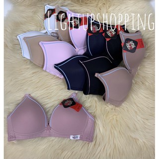 👙Nobra ไม่มีโครง👙No8833 คัพA ทรงเล็ก มีฟองน้ำ  32-36