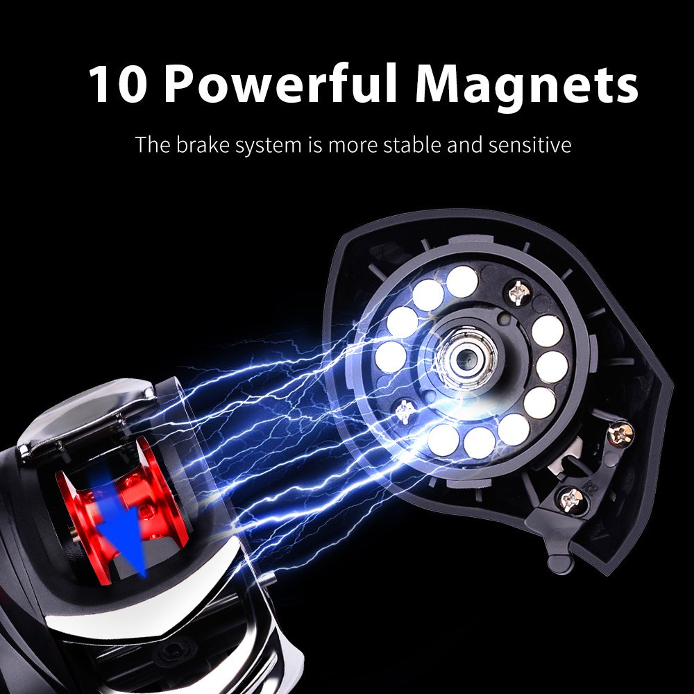 Baitcasting Fishing Reel, Digital Line Counter, Bite Alarm