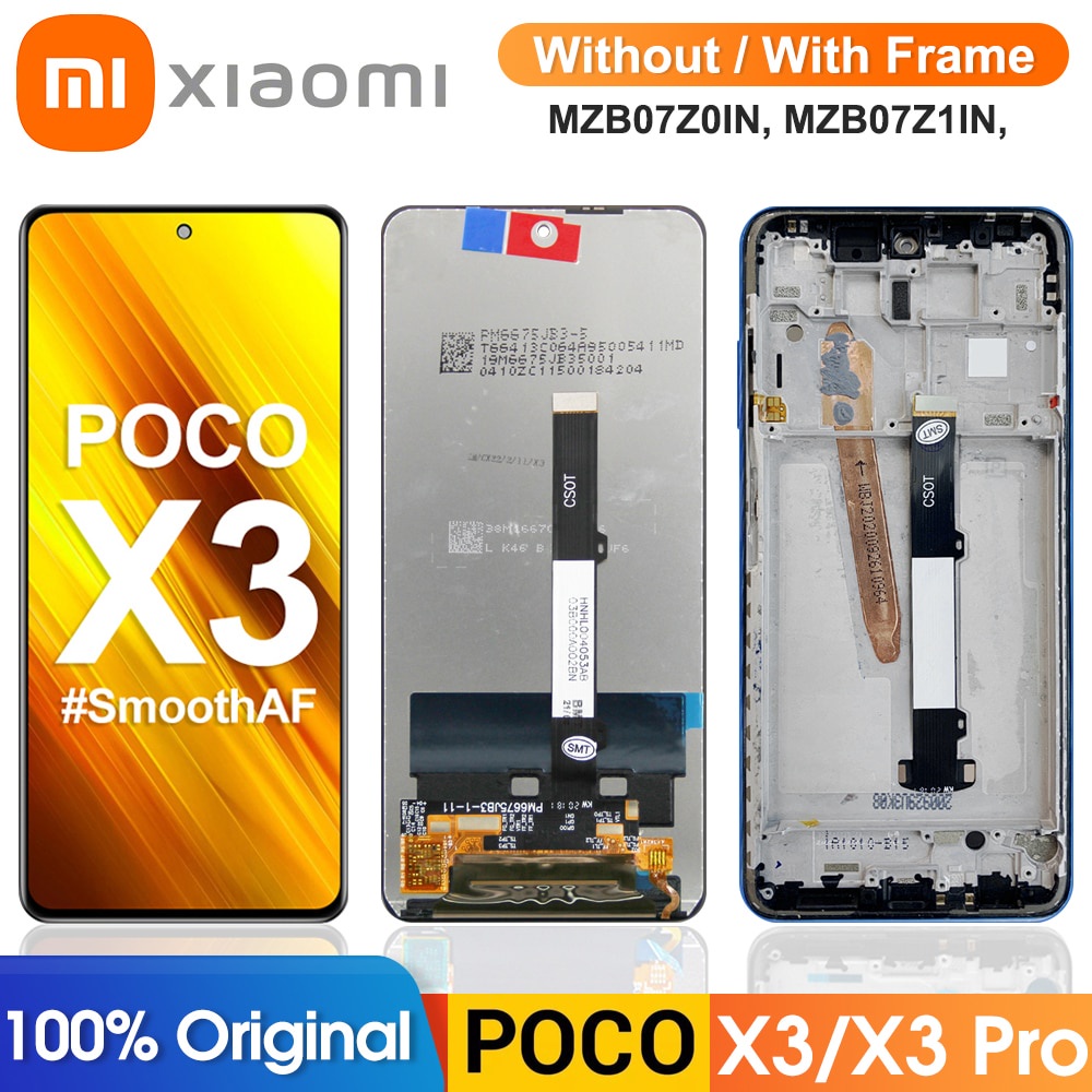 6.67'' จอแสดงผล Poco X3 ดั้งเดิม, สําหรับ Xiaomi Poco X3 Pro M2102J20SG จอแสดงผล Lcd Touch Screen Di