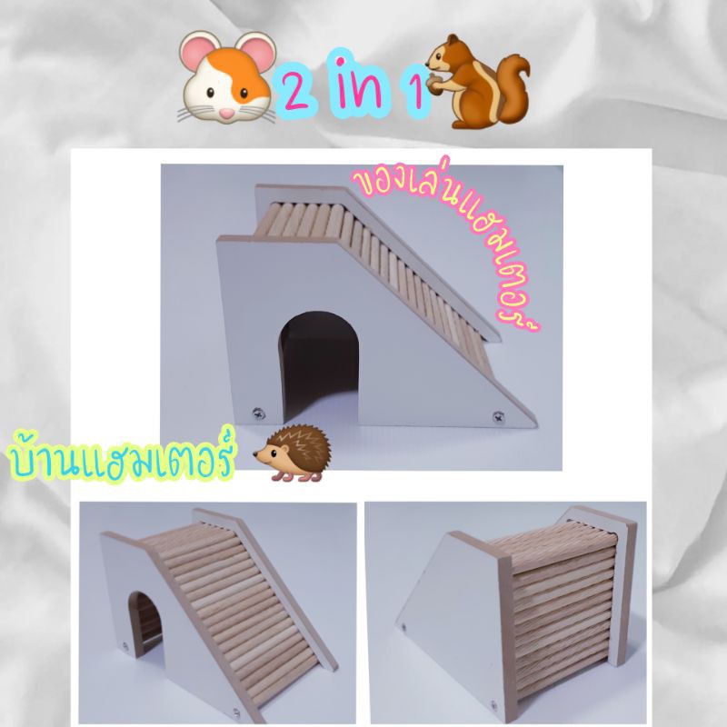 บ้านแฮมเตอร์ ชูการ์ไรเดอร์ บ้านไม้คางหมูเล็ก(ขนาดเลื่อนดูรูปถัดไปครับ )