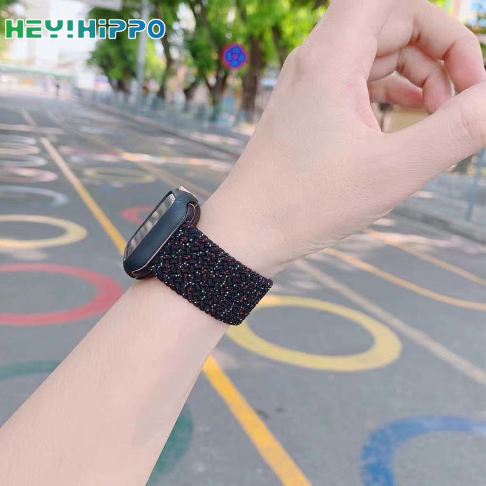 สายนาฬิกาข้อมือไนล่อน ยืดหยุ่น ปรับได้ และเคสป้องกัน สําหรับสมาร์ทวอทช์ series 7 6 SE 5 4 45 44 42 41 40 38 มม.