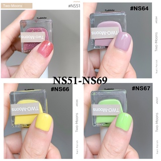 สีทาเล็บ ยาทาเล็บกึ่งเจล Two Moons WaterBased  7.5 ML. NS51-NS69( ลอกออกได้ ไม่ต้องอบ)