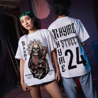 AT133(RHY02) เสื้อยืด Oversize ตัวใหญ่รอบอก 44 นิ้ว สกรีนหน้า หลัง