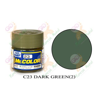 สีสูตรทินเนอร์ Mr.hobby Mr.color C23 Dark Green (2) Semi-Gloss 10ml