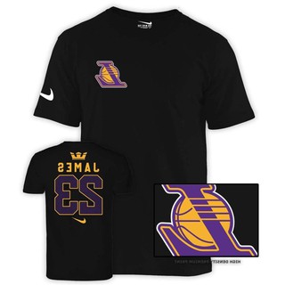 เสื้อเชิ้ต LeBron James tt ของ Nike Laker สําหรับผู้ชายเสื้อทีสั้นหลวมๆ ย้อม 2021 AmK1 UgV