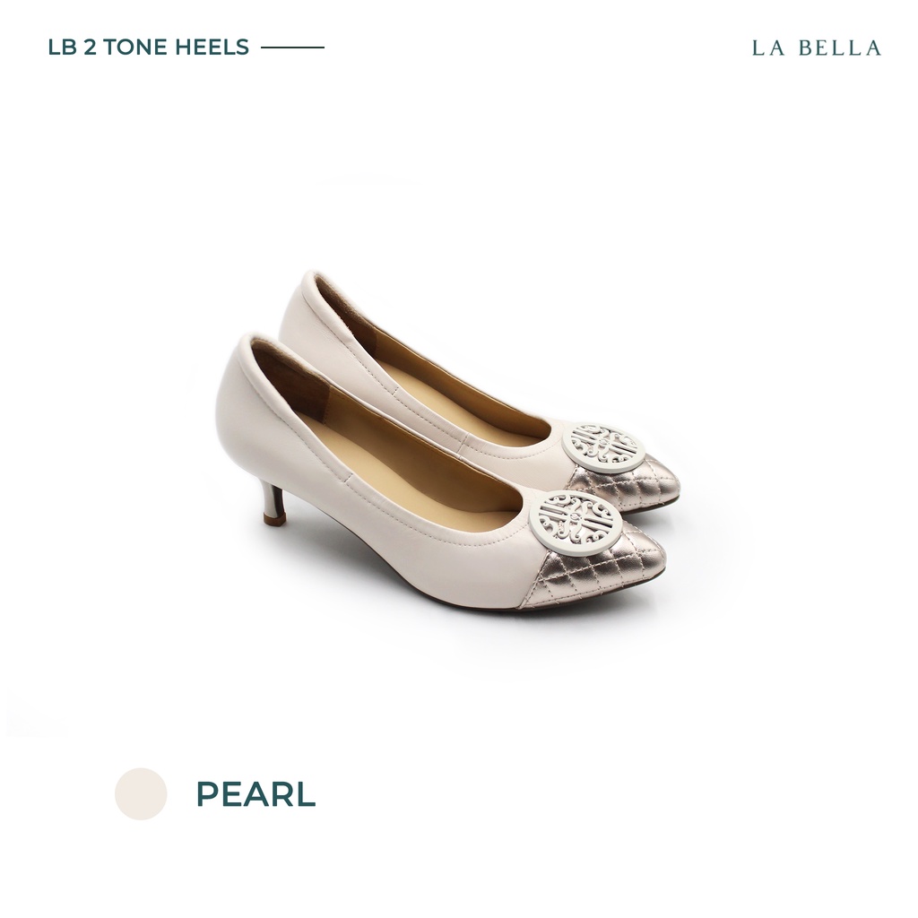 LA BELLA รุ่น LB 2 TONE HEELS - PEARL