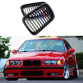 กระจังหน้ารถยนต์ สีดํามันวาว สําหรับ BMW E36 M3 3 Series 1997-1999 M-Color