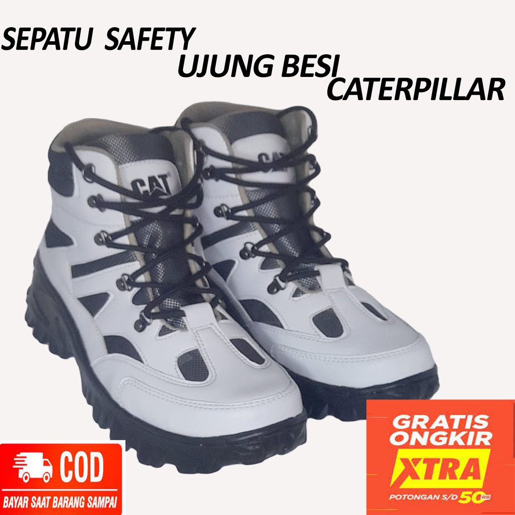 MATA SAFETY SHOES WHITE IRON TIP PAINT HIGH TOP THE FEET ขนาดใหญ่ BIG SIZE JUMBO 38 39 40 41 42 43 4