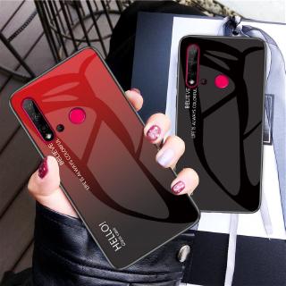 เคสโทรศัพท์แบบบางพิเศษ กระจกนิรภัยไล่โทนสี สำหรับ Huawei P20 Pro P20 Lite Honor 8X Max Honor 8C Honor Play Y5 2018